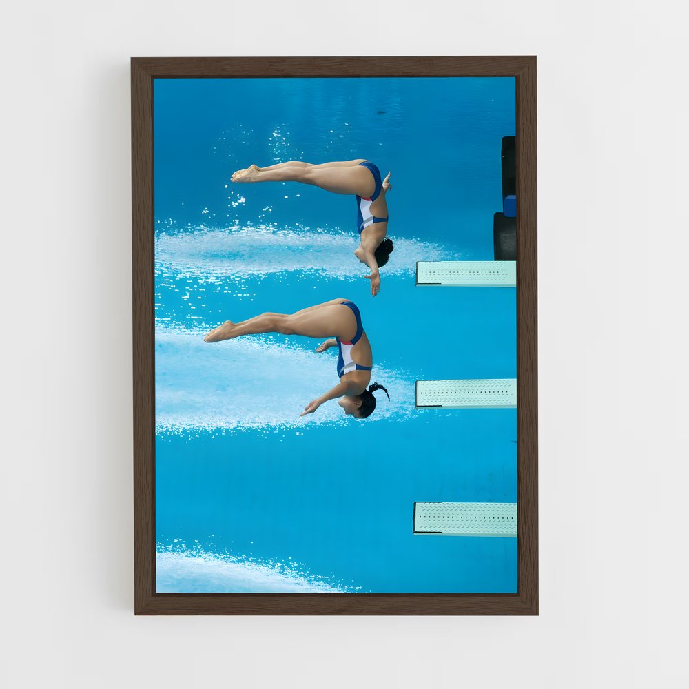 Poster Diving world – affiche Plongeon depuis une plateforme (vue 5)